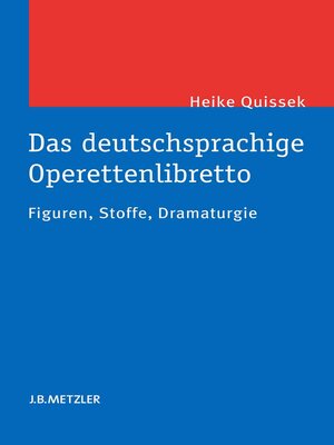 cover image of Das deutschsprachige Operettenlibretto